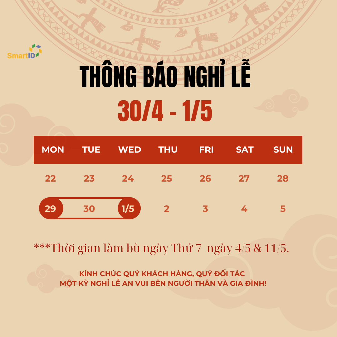 thông báo lịch nghỉ lễ 30/4-1/5/2024